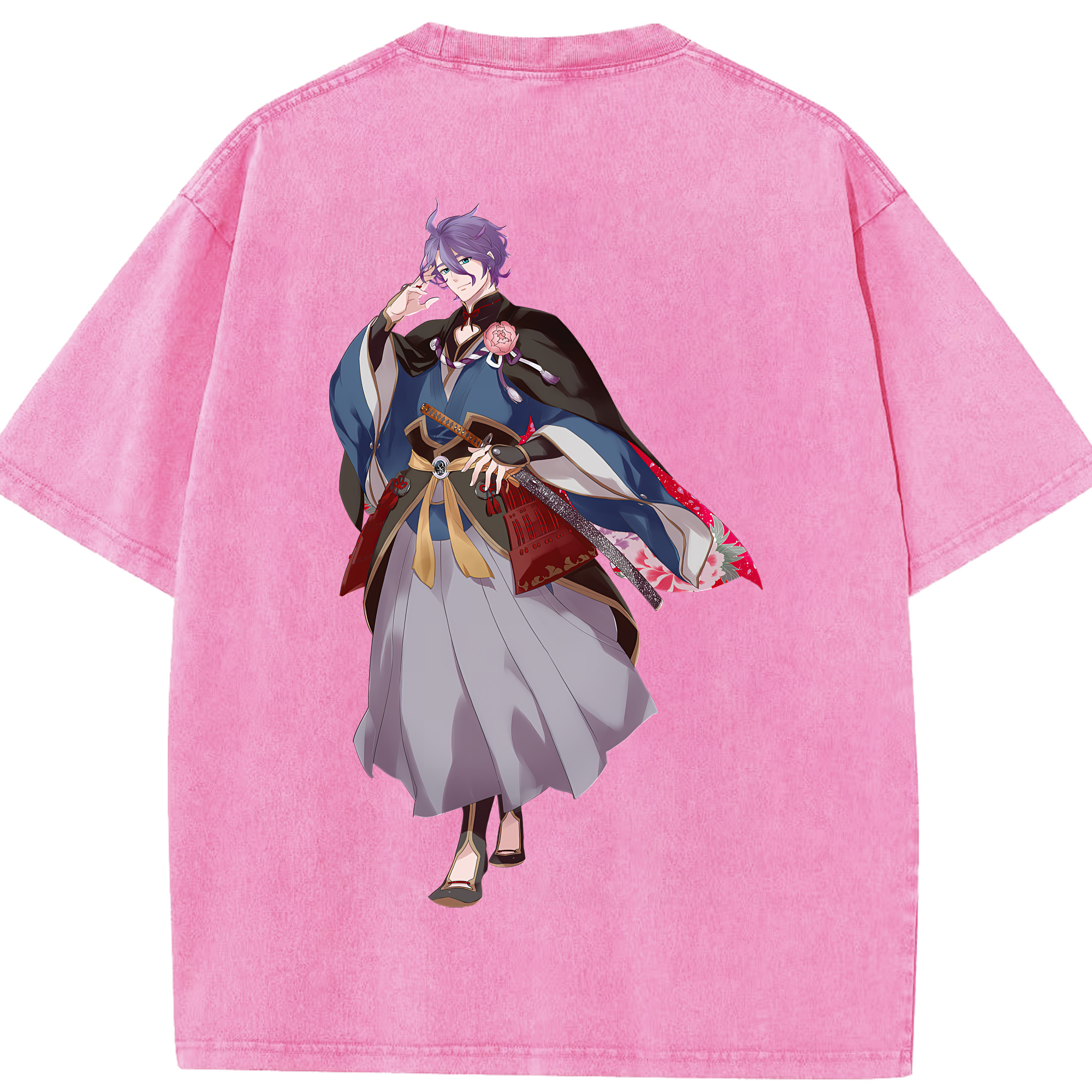 （画像用） 刀剣乱舞 Touken Ranbu 綿100% ヴィンテージ風 半袖Tシャツ（背面プリント）